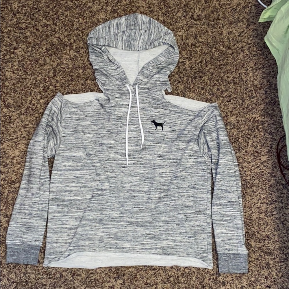 Women’s PINK sweatshirt with open shoulders